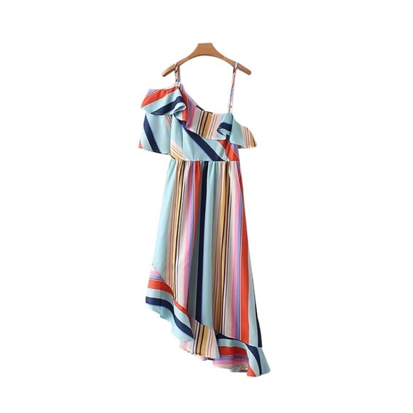 Heiress Blank Dresses & Skirts - beautiful colorful stripe dress
